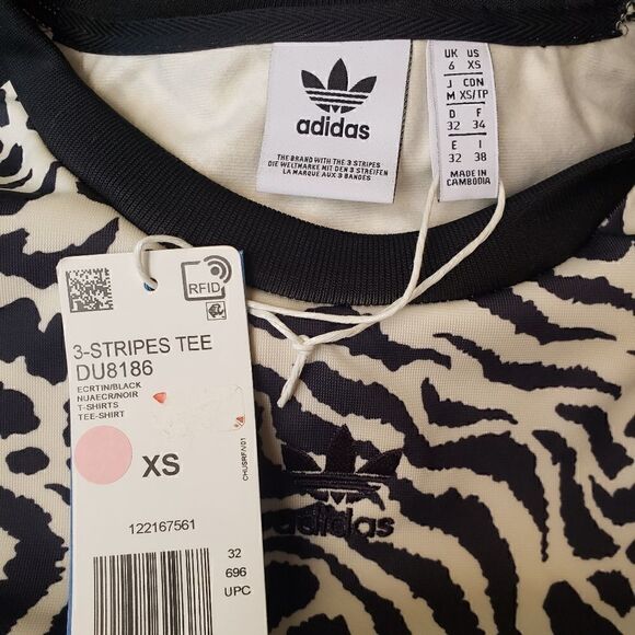 NWT adidas 3-stripe crop top XS - Picture 6 of 6
